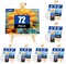 Canvas and Easel Set,Art Painting Set with 78 Pack (6 PCS 9" Wood Easels, 60 Brushes, 6 Canvas Boards and 6 Palette) Painting Supplies kit for Kids & Adults to Painting Party